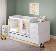 Baby Cotton Büyüyen Bebek Karyolası (Sallanan ve Masa Olabilen) (70x115-70x160 cm)